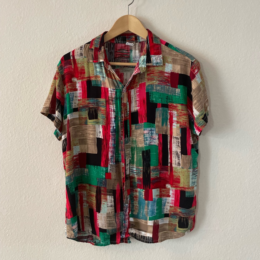 Multi-Colored Button-Down Shirt.